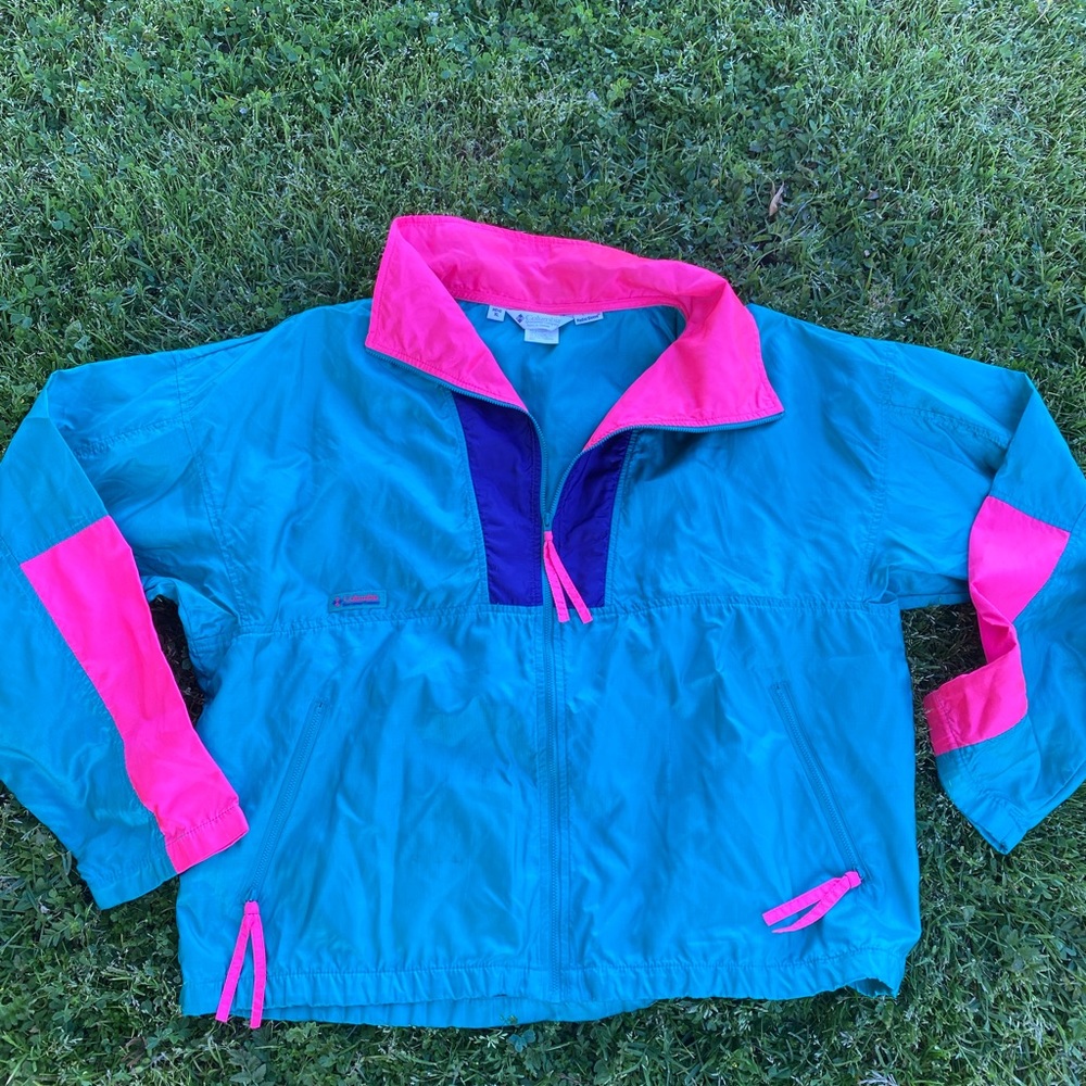 Vintage Columbia 80’s  1/2 zip pullover windbreaker XL mens